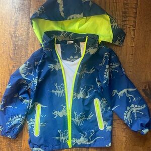 Kids Blue Dinosaur Raincoat